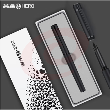 英雄（HERO）钢笔 商务办公时尚个性钢笔盒套【探索者】H605C 黑夹黑色 (zhyghf_23099573) SKU：YDKJ11720