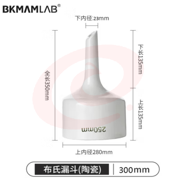 比克曼生物 湘玻 布氏漏斗实验室真空抽滤装置上嘴陶瓷过滤漏斗 陶瓷布氏漏斗 300mm (zhyghf_221721246) SKU：YDKJ11990