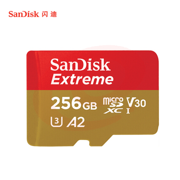 闪迪 256GB TF（MicroSD）存储卡 U3 V30 C10 4K A2 至尊极速移动版内存卡SDSQXA1-256G-ZN6MA 读速160MB/s