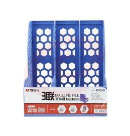 晨光（M&G）ADM95081蜂窝形三联文件框 （蓝色）