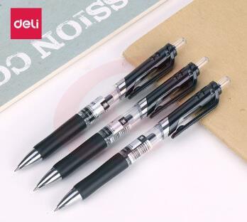 得力 S01 黑色中性笔 0.5mm 12支/盒 其他颜色可备注单位：盒