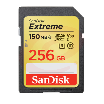 闪迪（SanDisk）256GB SD存储卡 U3 C10 V30 4K至尊极速版数码相机内存卡SDSDXV5-256G-ZNCIN 读速150MB/s 写速70MB/s SKU：YDKJ13710