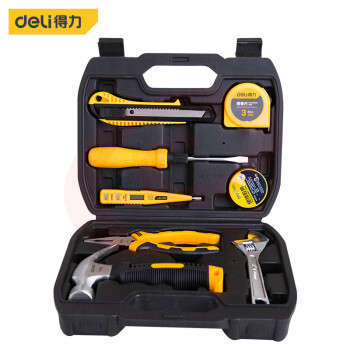 得力(deli) 家用工具箱套装 电工木工维修五金手动工具组套8件套 DL5970