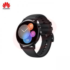 华为 HUAWEI MIL-B19 运动智能手表WATCH GT 3(两周长续航/蓝牙通话/血氧检测 活力款 42mm 黑色橡胶带) SKU：YDKJ13613