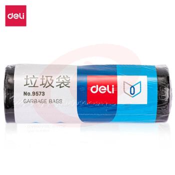 得力(deli) 办公垃圾袋 加厚塑料袋垃圾袋9573 30只装 1卷 SKU：YDKJ17298