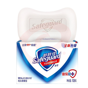 舒肤佳(SAFEGUARD)纯白清香型香皂108g SKU：YDKJ16684