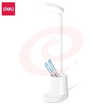 得力(deli) 4315 LED笔筒台灯 插电式 白色   WLSZ0801094835337