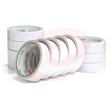 得力（deli） 30407 双面胶 棉纸双面胶带 80um粘胶层 24mm*10y  10卷/袋