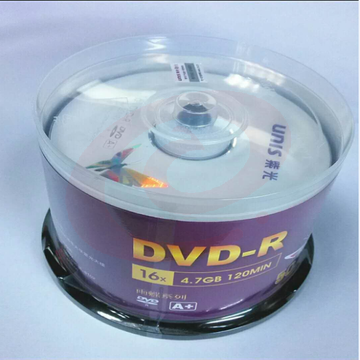 紫光雨蝶 dvd-r刻录盘 16X 4.7G 空白光盘电脑盘片 50片 桶装 SKU：YDKJ16424