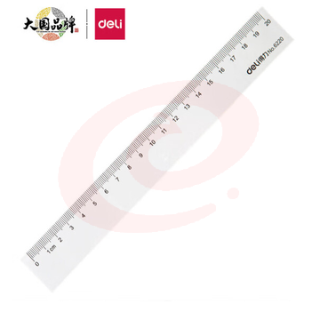 得力(Deli) 6220 直尺 20cm 透明.
