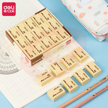 得力(deli)7534学生橡皮擦 绘画4B黄色美术绘图考试橡皮(块)