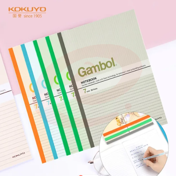 国誉(KOKUYO)WCN-G4507 A4无线装订本Gambol 渡边学生办公笔记本子胶装本 7mm横线 50张/本    5本颜色随机	pcyg-2022031726395