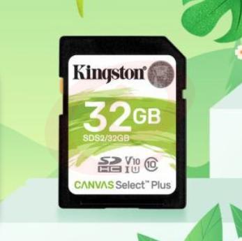 金士顿(Kingston)32GB SD存储卡 U1 V10 相机内存卡 sd卡大卡 支持4K 高速连拍 读速100MB/s SKU：YDKJ15277