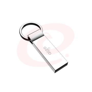爱国者(aigo)16GB USB2.0 U盘 U210 金属U盘 车载U盘 银色 一体封装 便携挂环U盘 