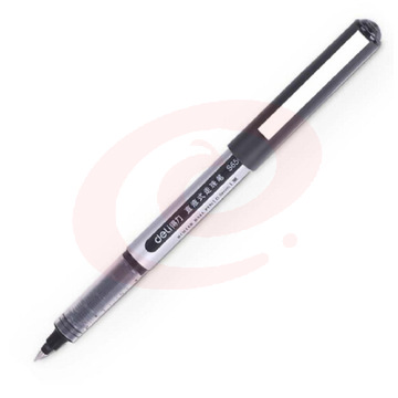 得力 S656 0.5mm直液式走珠笔 宝珠笔中性笔签字笔 黑色 单支