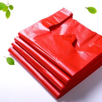 红色塑料背心购物袋垃圾袋手提袋