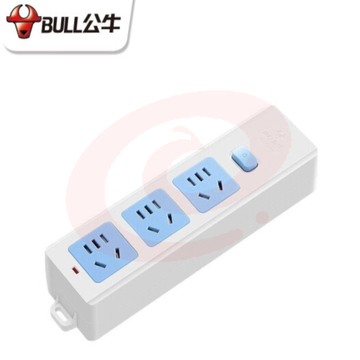 公牛(BULL)GN-413K 无线插座接线板 3位总控