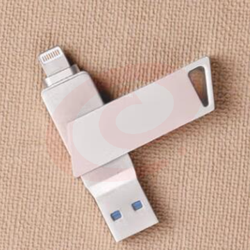 爱国者(aigo)64GB Lightning USB3.0 U盘 U368精耀升级版 银色 手机电脑两用 PCKJ04261818553977 SKU：YDKJ15412