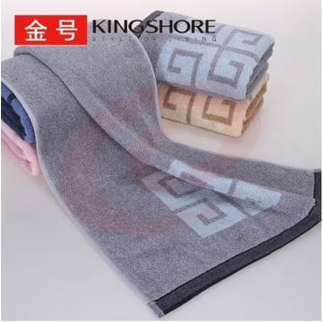 金号毛巾家纺 纯棉加厚吸水面巾 洗脸巾紫/灰 72*35cm 115g/条