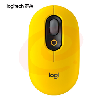 罗技（Logitech）POP MOUSE 无线蓝牙鼠标 时尚对称鼠标 女性便携鼠标 办公鼠标 热力黄 SKU：YDKJ13915