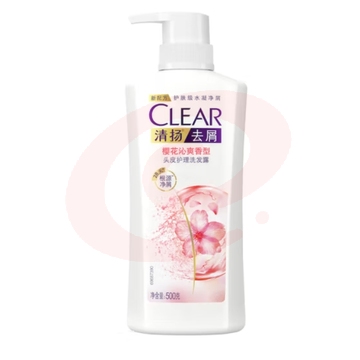 清扬 洗发水 500ML 樱花沁爽净屑蓬松