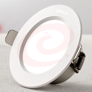 欧普(OPPLE)led筒灯大功率天花灯超薄嵌入式面板走廊全金属铂钻6W-调色款-3寸