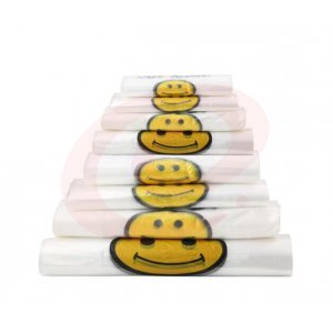 登比 白色笑脸塑料袋 40*60（100个/包）