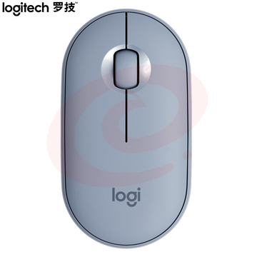 罗技(Logitech)Pebble鹅卵石 鼠标无线蓝牙鼠标 办公鼠标 静音鼠标  便携鼠标 对称鼠标 雾霭蓝
