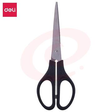得力(deli)170mm办公家用生活剪刀 1把 办公用品 黑色060312