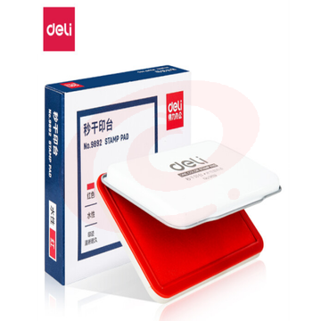 得力(deli)9892 120*80mm金属方形中号秒干印台印泥 办公用品 红色pcyg-230110101833