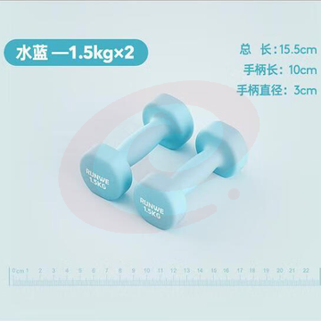 朗威 家用健身小哑铃 铸铁哑铃 1.5kg*2