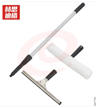 赫思迪格 JG-177 擦窗器 擦玻璃神器 伸缩杆玻璃刮涂水器三件套 窗户玻璃清洁神器 玻璃清洁刮刀 35cm玻璃刮