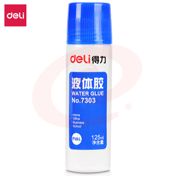 得力7303液体胶125ml(无色)(瓶)