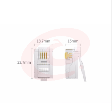 绿联 80106 电话水晶头（100个/盒） 单位：盒 SKU：YDKJ17680