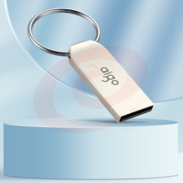 爱国者（aigo）16GB USB2.0 U盘 U268迷你款 银色 金属车载U盘