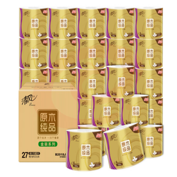 清风卷纸B2018JE27N 金装 4层180克卫生纸巾27卷/箱pcyg-230102152424