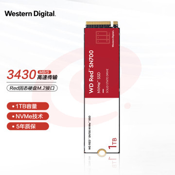 西部数据（Western Digital）1T SSD固态硬盘 M.2接口Red系列网络储存(NAS)硬盘WD Red™ SN700 NVMe SSD pcyg-230605122642 SKU：YDKJ18766