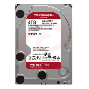 西部数据WD40EFPX NAS硬盘 WD Red Plus 西数红盘Plus 4TB 5400转 256MB SATA CMR SKU：YDKJ18846