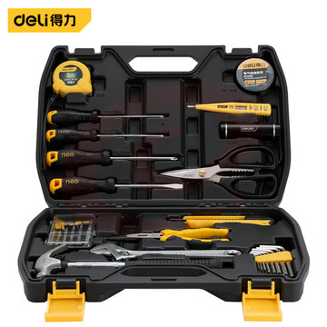 得力(deli)DL5963 家用多功能五金工具箱手动工具套装电工工具箱家用应急包27件 pcyg-2021043010658