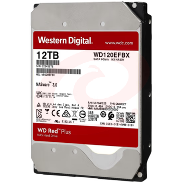 西部数据WD120EFBX NAS硬盘 WD Red Plus 西数红盘Plus 12TB 7200转 256MB SATA CMR