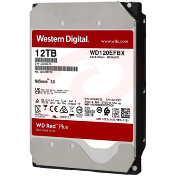 西部数据WD120EFBX NAS硬盘 WD Red Plus 西数红盘Plus 12TB 7200转 256MB SATA CMR SKU：YDKJ18865