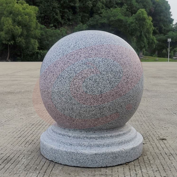 石球 路障 花岗岩挡路球 广场石墩子 阻车石球 门墩 直径50cm 约380斤 pcyg-230830141417