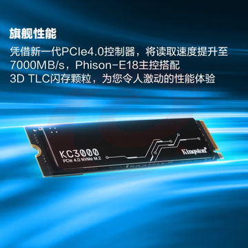金士顿(Kingston) 4TB SSD固态硬盘 M.2接口(NVMe协议 PCIe 4.0×4) KC3000系列 pcyg-230328120117