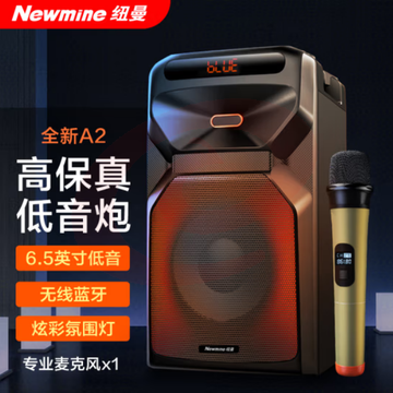 纽曼（Newmine）A2蓝牙音箱音响 低音炮大功率6.5英寸喇叭 带无线话筒pcyg-230728095334