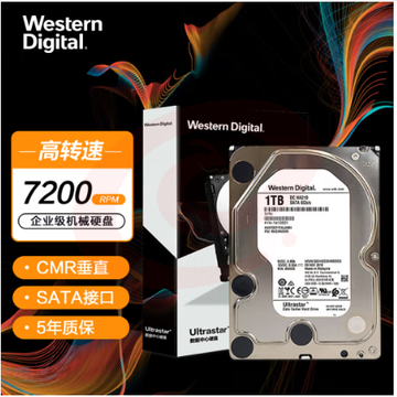西部数据(Western Digital) HUS722T1TALA604 1TB SATA6Gb/s 7200转128M 企业级硬盘