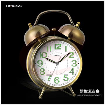 Timess闹钟早教儿童小闹钟夜光贪睡强力叫醒学生专用起床神器大音量闹铃