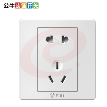 公牛(BULL)开关插座面板 G07象牙白 五孔10A（可当天配送发货）
