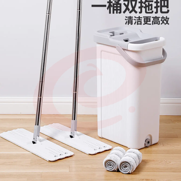 美丽雅拖把免手洗平板 吸水拖布 共2个拖把头（可当天配送发货）