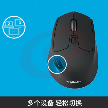 罗技(Logitech)M720 蓝牙优联双模无线鼠标 蓝牙鼠标 侧键 大手鼠标 舒适 多设备切换 M720 黑色（可当天配送发货） SKU：YDKJ19746