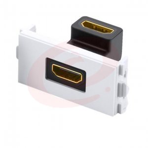 绿联 UGREEN 20318 HDMI面板 MM113 86型电视墙插座 2.0版高清模块 免焊接工程布线接头 HDMI单口插座-弯头（可当天配送发货）